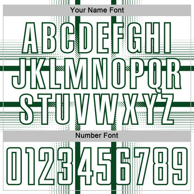 Custom White Green Lines Sublimation Soccer Uniform Jersey