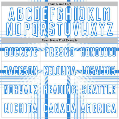 Custom White Powder Blue Lines Sublimation Soccer Uniform Jersey