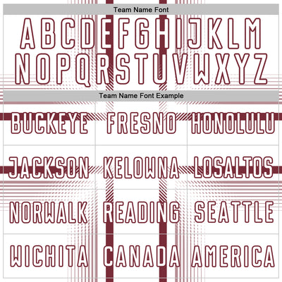 Custom White Burgundy Lines Sublimation Soccer Uniform Jersey