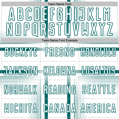 Custom White Teal Lines Sublimation Soccer Uniform Jersey