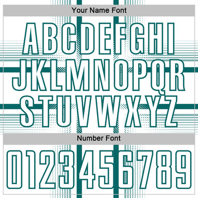 Custom White Teal Lines Sublimation Soccer Uniform Jersey