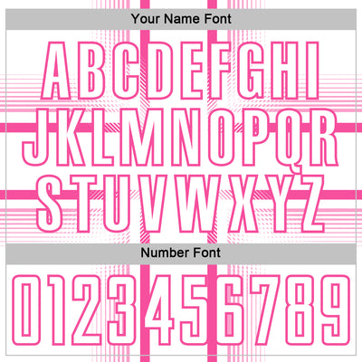 Custom White Pink Lines Sublimation Soccer Uniform Jersey