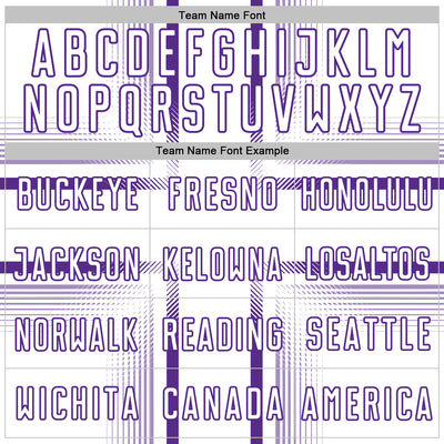 Custom White Purple Lines Sublimation Soccer Uniform Jersey