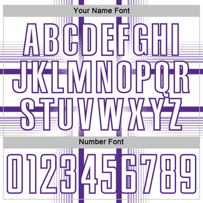 Custom White Purple Lines Sublimation Soccer Uniform Jersey