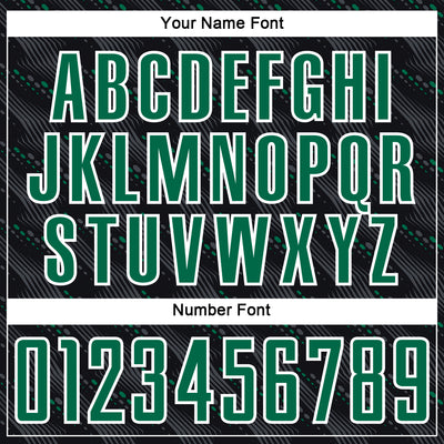 Custom Black Kelly Green-White Slant Lines Sports Sublimation Soccer Uniform Jersey