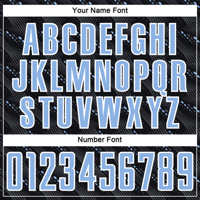 Custom Black Light Blue-White Slant Lines Sports Sublimation Soccer Uniform Jersey