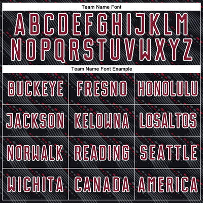 Custom Black Crimson-White Slant Lines Sports Sublimation Soccer Uniform Jersey