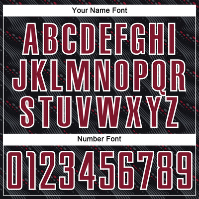 Custom Black Crimson-White Slant Lines Sports Sublimation Soccer Uniform Jersey