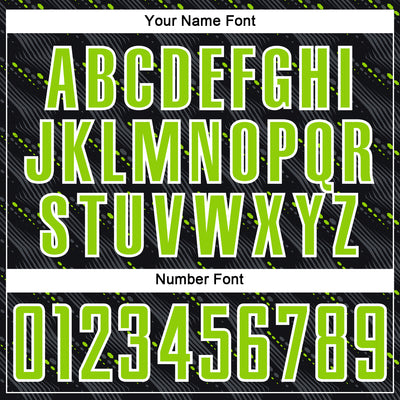 Custom Black Neon Green-White Slant Lines Sports Sublimation Soccer Uniform Jersey