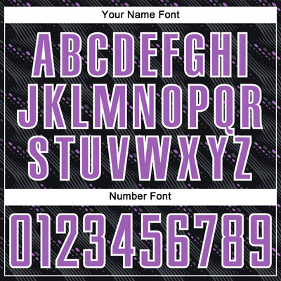 Custom Black Medium Purple-White Slant Lines Sports Sublimation Soccer Uniform Jersey