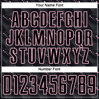 Custom Black Light Pink Slant Lines Sports Sublimation Soccer Uniform Jersey