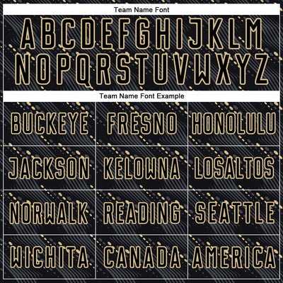 Custom Black Vegas Gold Slant Lines Sports Sublimation Soccer Uniform Jersey