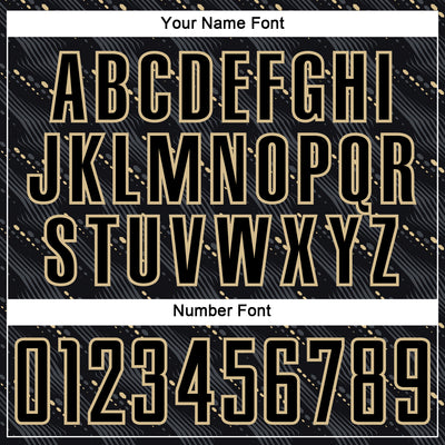 Custom Black Vegas Gold Slant Lines Sports Sublimation Soccer Uniform Jersey