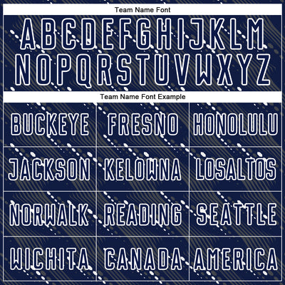 Custom Navy White Slant Lines Sports Sublimation Soccer Uniform Jersey