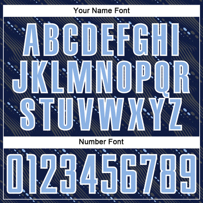 Custom Navy Light Blue-White Slant Lines Sports Sublimation Soccer Uniform Jersey