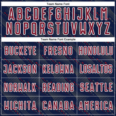 Custom Navy Crimson-White Slant Lines Sports Sublimation Soccer Uniform Jersey