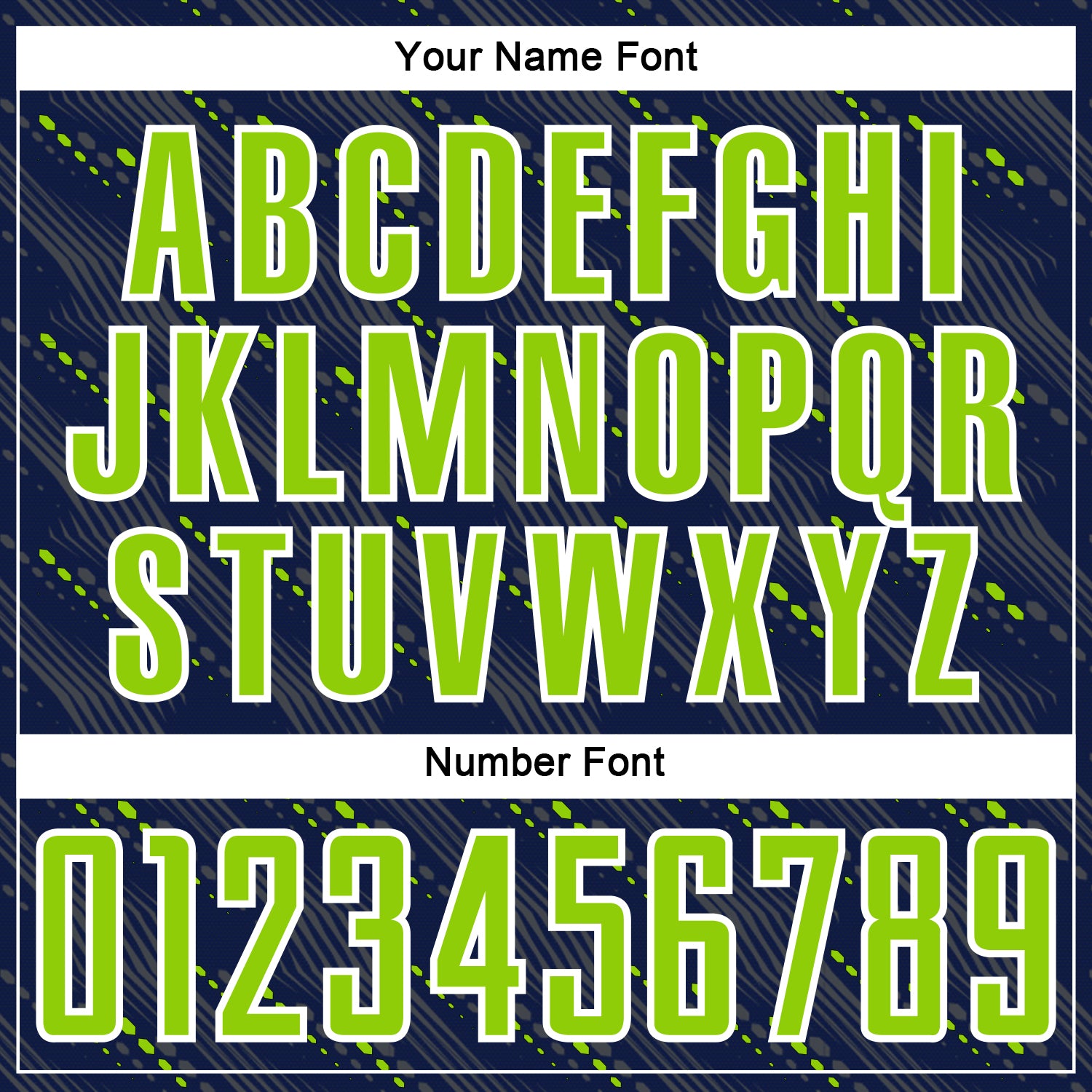 Custom Navy Neon Green-White Slant Lines Sports Sublimation Soccer Uniform Jersey