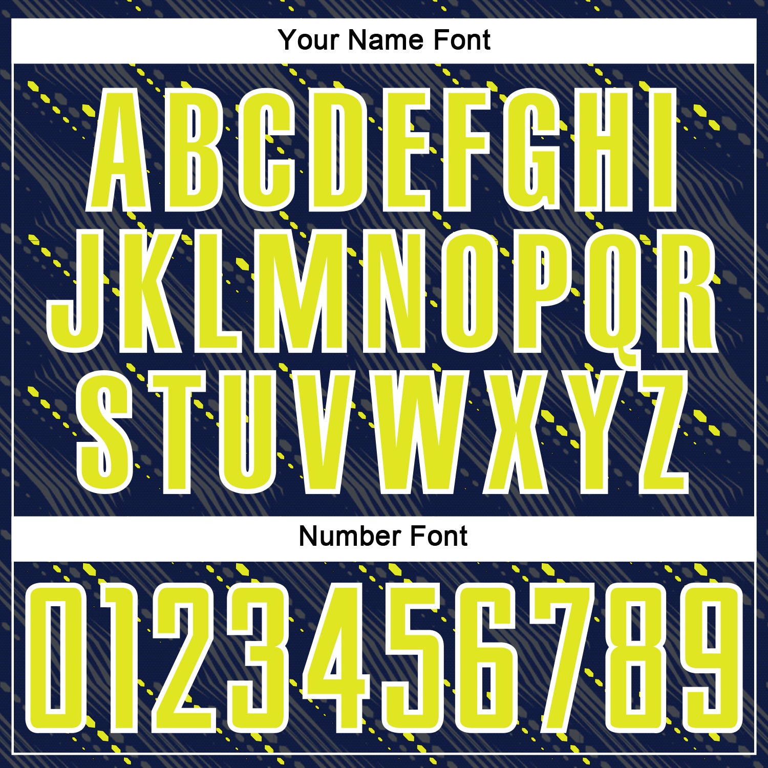 Custom Navy Neon Yellow-White Slant Lines Sports Sublimation Soccer Uniform Jersey