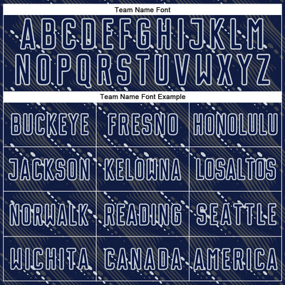 Custom Navy Silver Slant Lines Sports Sublimation Soccer Uniform Jersey