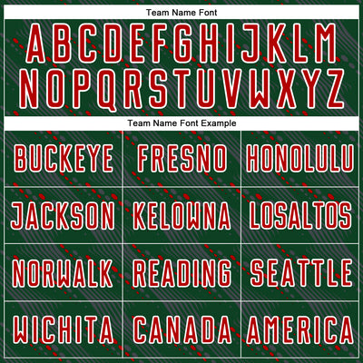 Custom Green Red-White Slant Lines Sports Sublimation Soccer Uniform Jersey