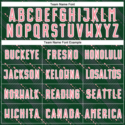 Custom Green Medium Pink-White Slant Lines Sports Sublimation Soccer Uniform Jersey