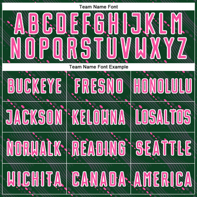 Custom Green Pink-White Slant Lines Sports Sublimation Soccer Uniform Jersey