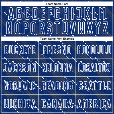 Custom Royal White Slant Lines Sports Sublimation Soccer Uniform Jersey