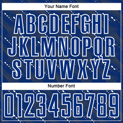 Custom Royal White Slant Lines Sports Sublimation Soccer Uniform Jersey