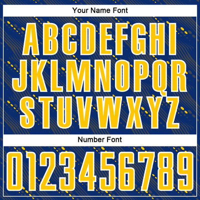 Custom Royal Yellow-White Slant Lines Sports Sublimation Soccer Uniform Jersey