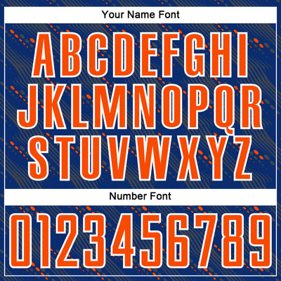 Custom Royal Orange-White Slant Lines Sports Sublimation Soccer Uniform Jersey