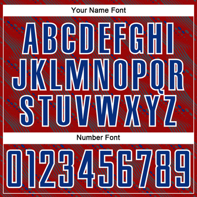 Custom Red Royal-White Slant Lines Sports Sublimation Soccer Uniform Jersey