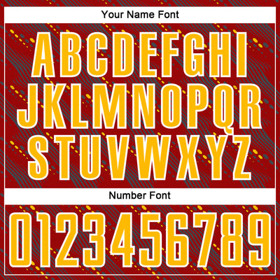 Custom Red Gold-White Slant Lines Sports Sublimation Soccer Uniform Jersey