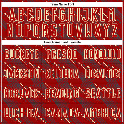 Custom Red Cream Slant Lines Sports Sublimation Soccer Uniform Jersey