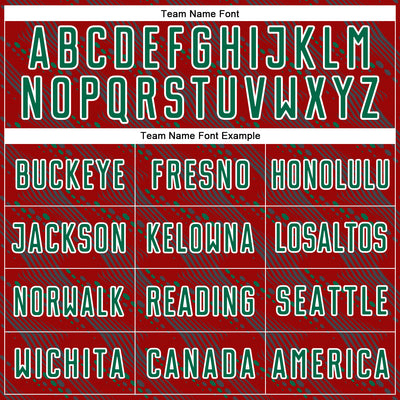 Custom Red Kelly Green-White Slant Lines Sports Sublimation Soccer Uniform Jersey