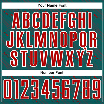 Custom Teal Red-White Slant Lines Sports Sublimation Soccer Uniform Jersey