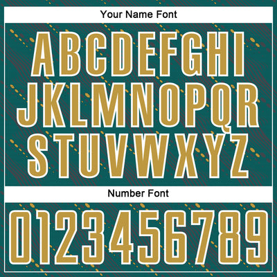 Custom Teal Old Gold-White Slant Lines Sports Sublimation Soccer Uniform Jersey