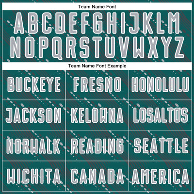 Custom Teal Gray-White Slant Lines Sports Sublimation Soccer Uniform Jersey