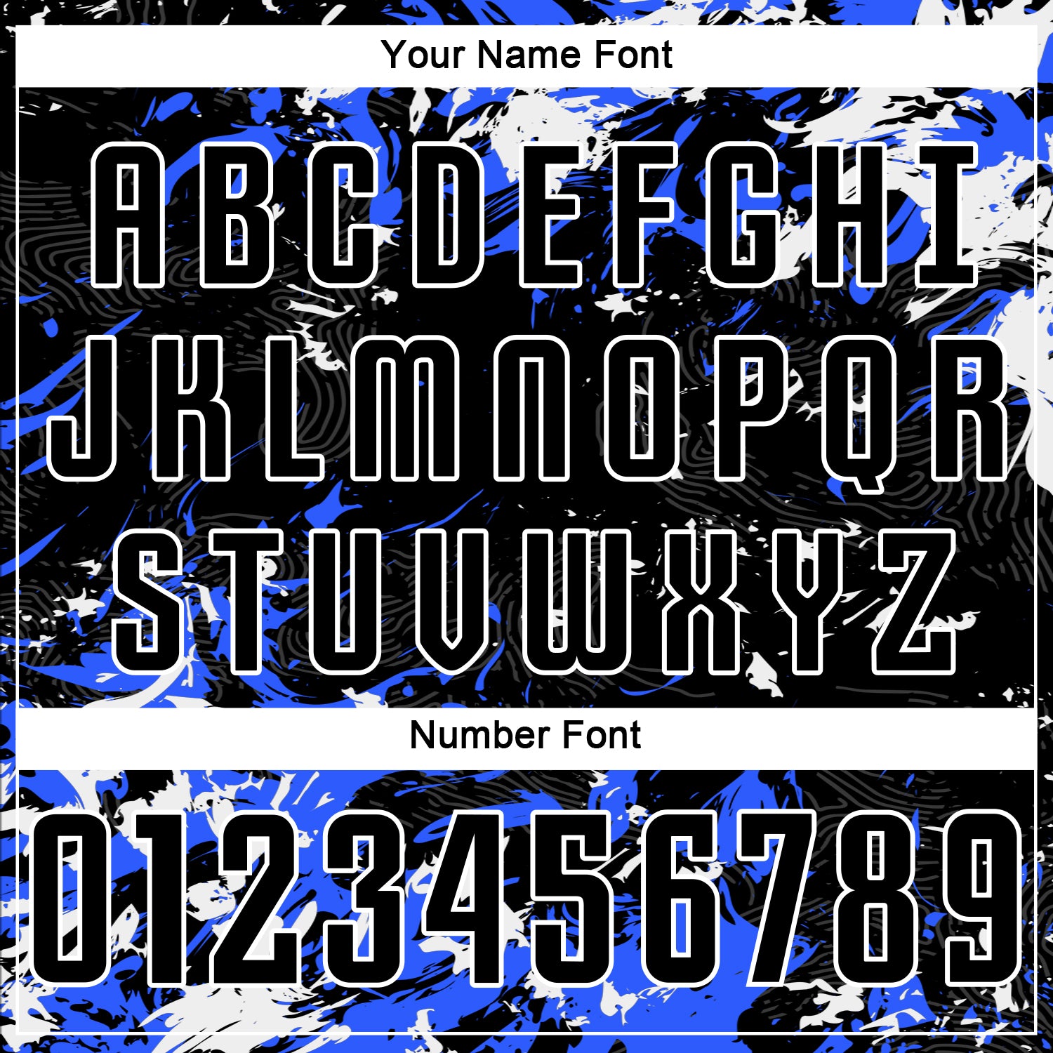 Custom Black Royal-White Fluid Art Splash Sublimation Soccer Uniform Jersey