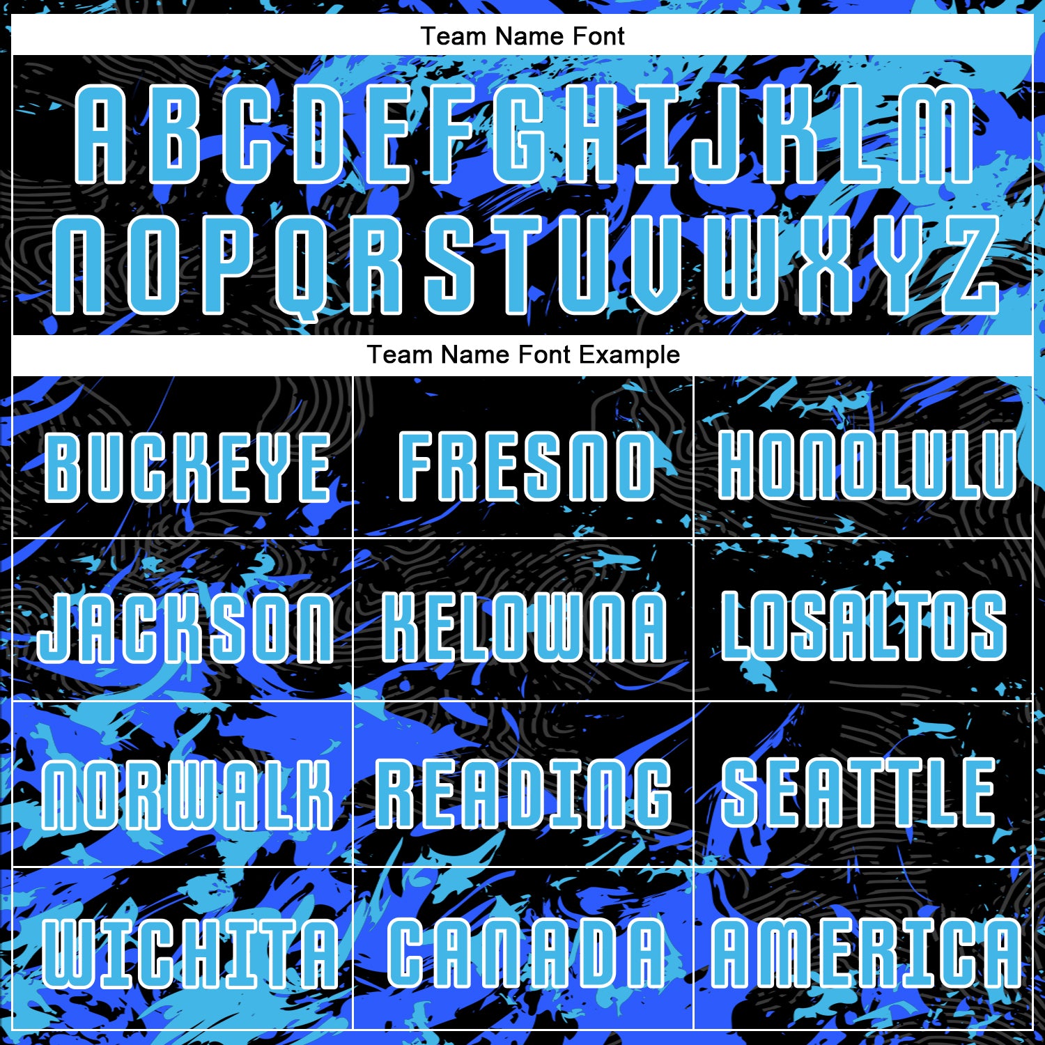 Custom Black Sky Blue Royal-White Fluid Art Splash Sublimation Soccer Uniform Jersey