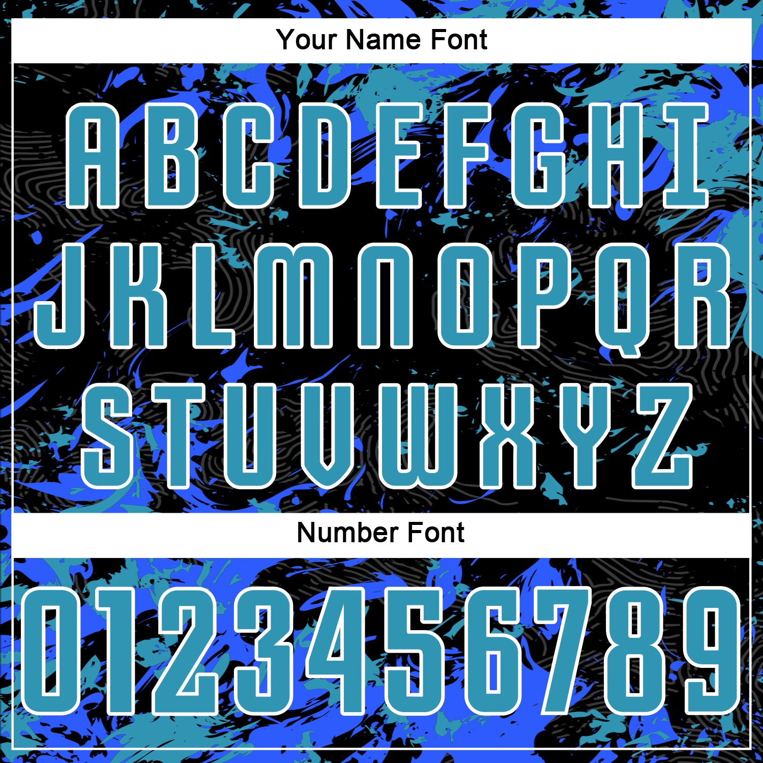 Custom Black Panther Blue Royal-White Fluid Art Splash Sublimation Soccer Uniform Jersey