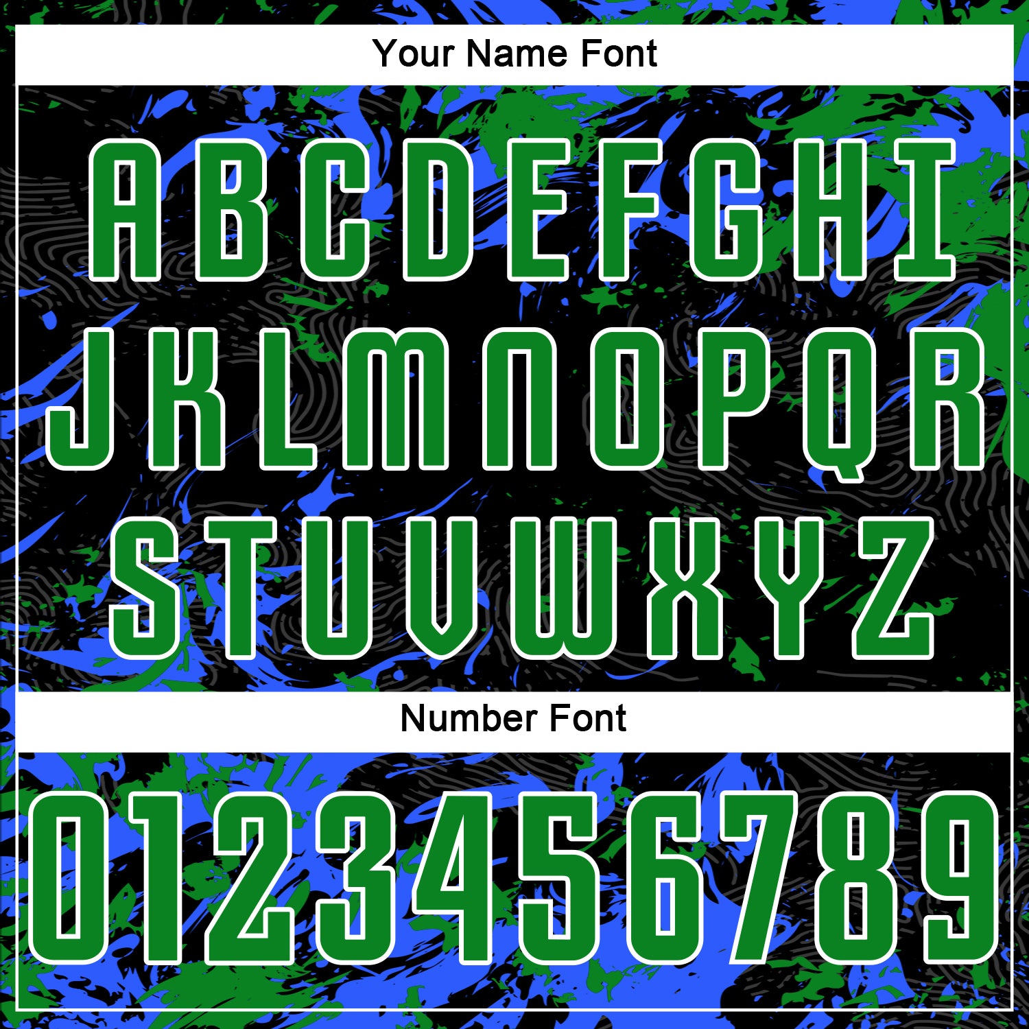 Custom Black Grass Green Royal-White Fluid Art Splash Sublimation Soccer Uniform Jersey