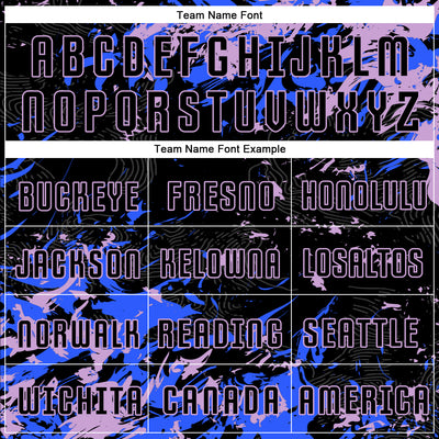 Custom Black Light Purple-Royal Fluid Art Splash Sublimation Soccer Uniform Jersey