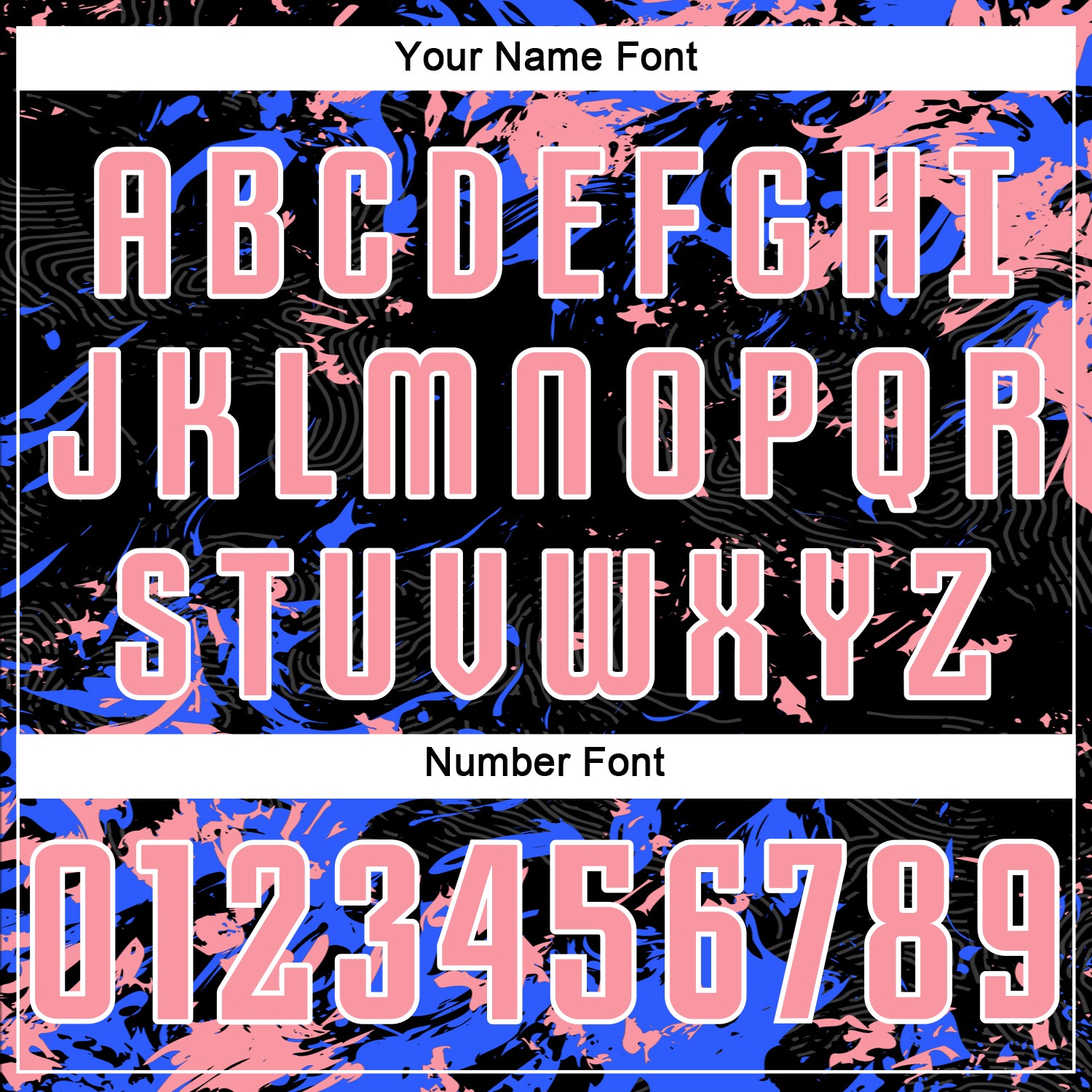 Custom Black Medium Pink Royal-White Fluid Art Splash Sublimation Soccer Uniform Jersey