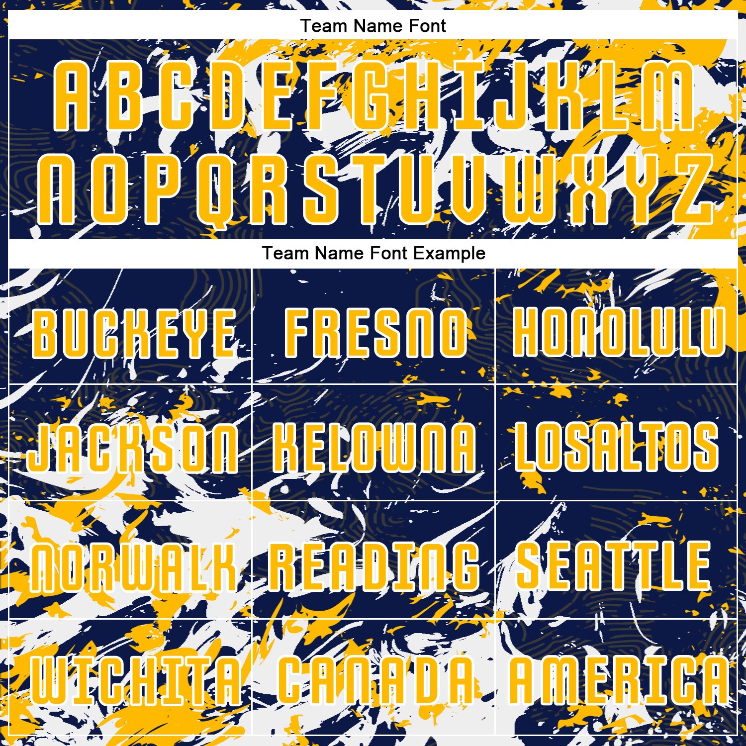 Custom Navy Gold-White Fluid Art Splash Sublimation Soccer Uniform Jersey