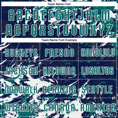 Custom Navy Teal-White Fluid Art Splash Sublimation Soccer Uniform Jersey
