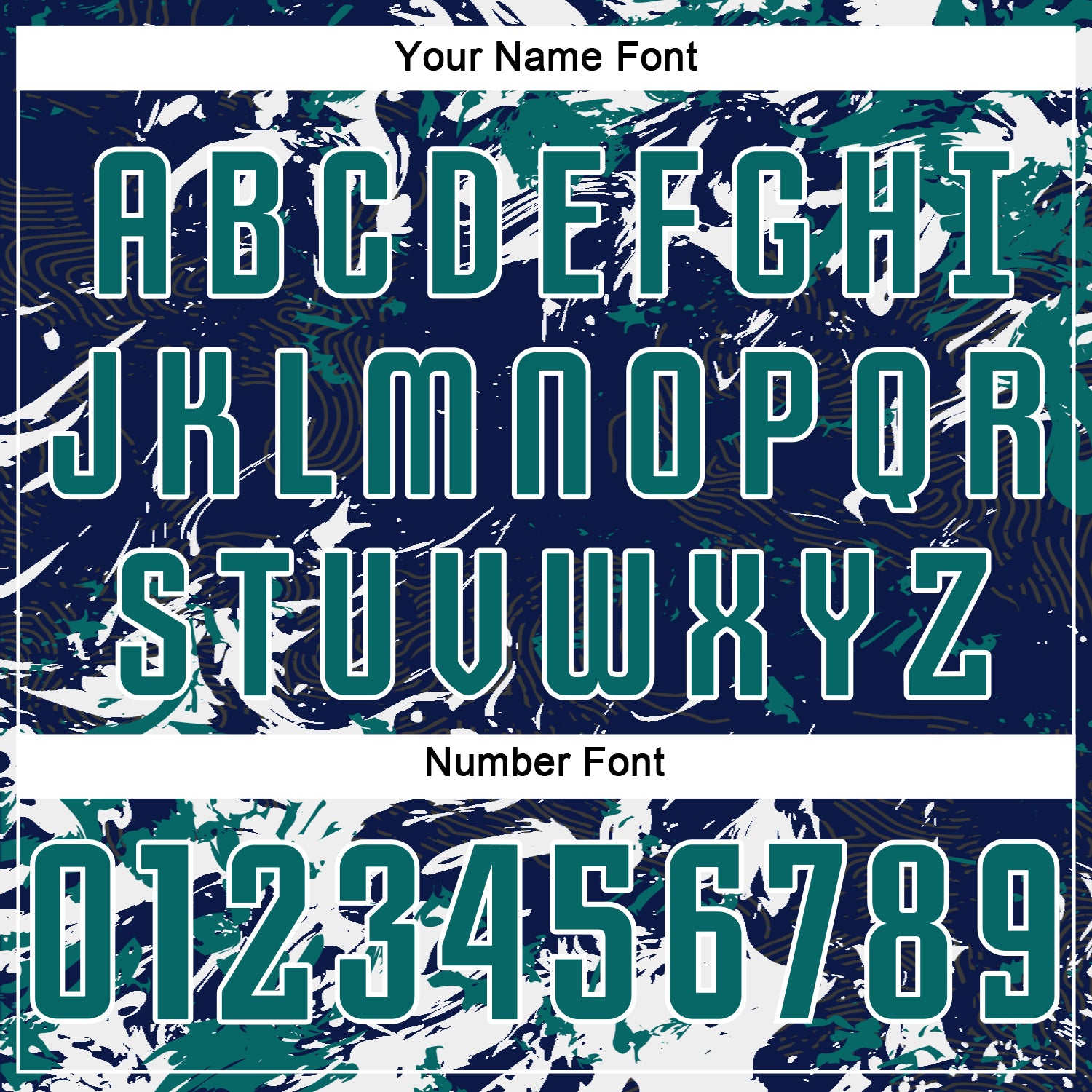 Custom Navy Teal-White Fluid Art Splash Sublimation Soccer Uniform Jersey