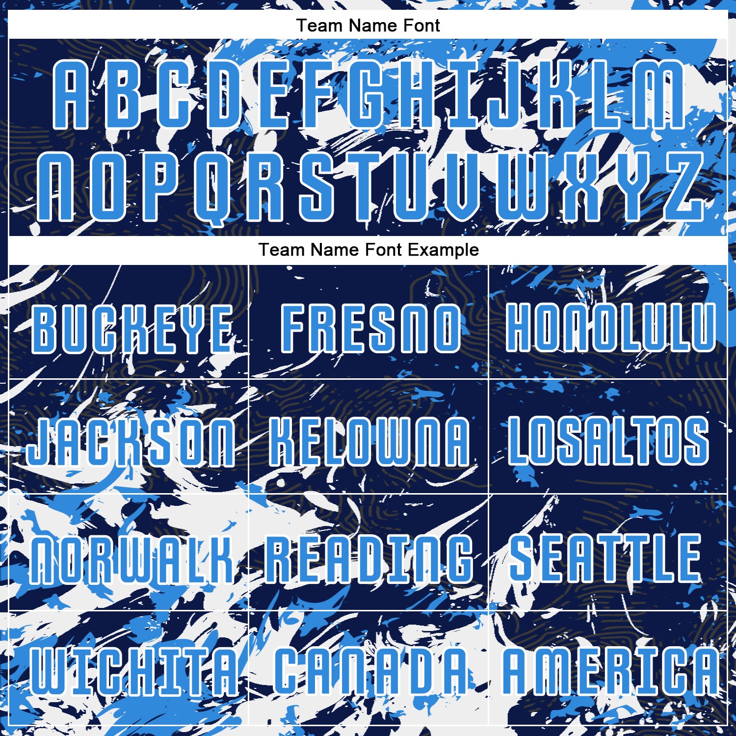 Custom Navy Powder Blue-White Fluid Art Splash Sublimation Soccer Uniform Jersey