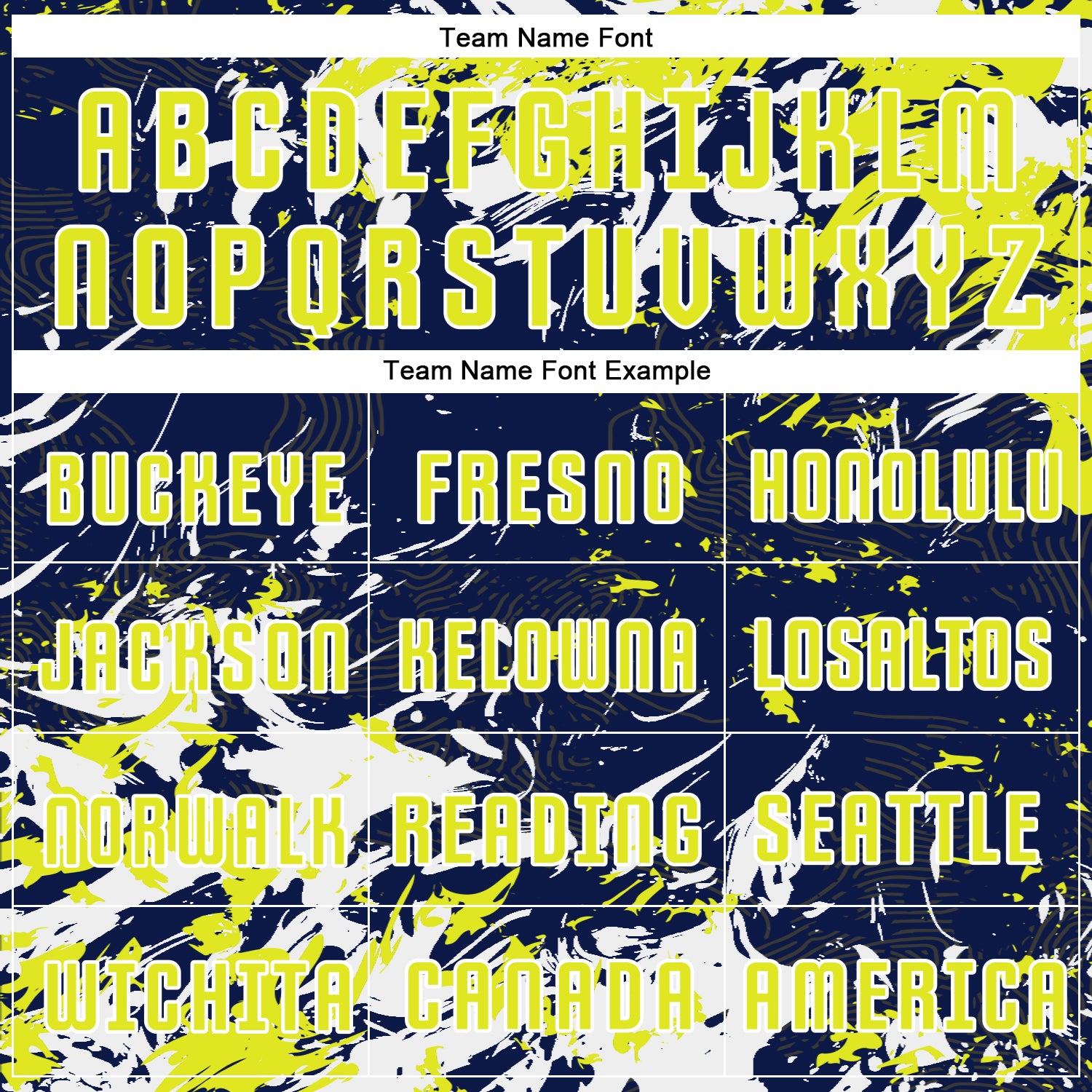 Custom Navy Neon Yellow-White Fluid Art Splash Sublimation Soccer Uniform Jersey