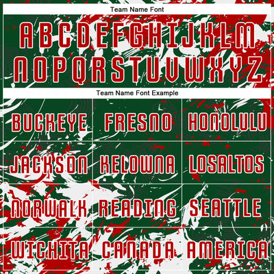 Custom Green Red-White Fluid Art Splash Sublimation Soccer Uniform Jersey