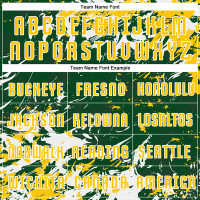 Custom Green Yellow-White Fluid Art Splash Sublimation Soccer Uniform Jersey